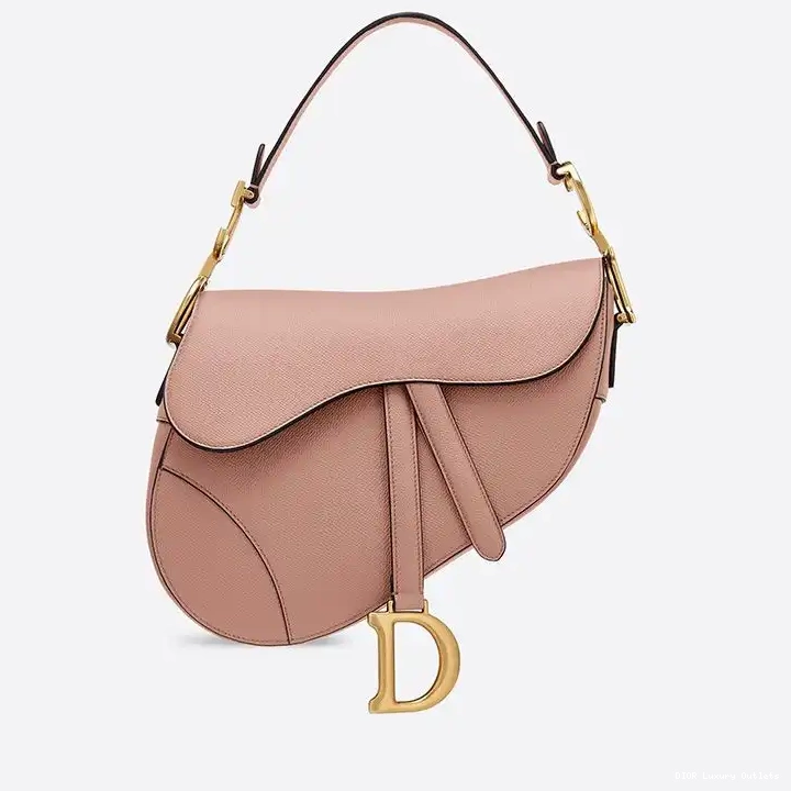 Calfskin Apricot Dior Saddle Bag Grained 0609 Luxury